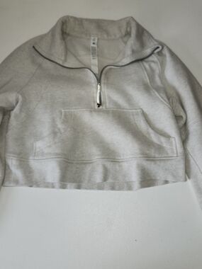 lululemon athletica Cropped Quarter‑Zip Pullover - Light Gray